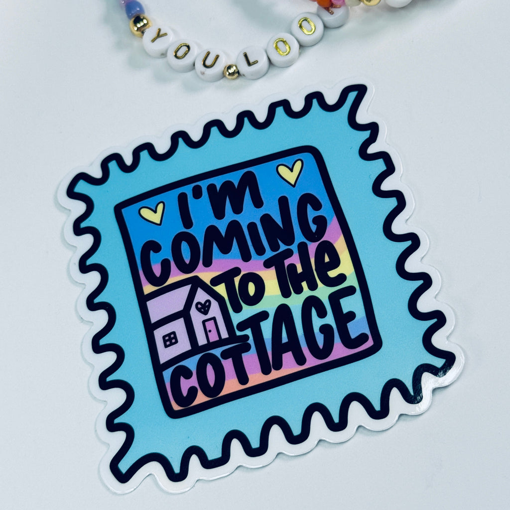 Hockey Romance I'm Coming to the Cottage Semi-Permanent Vinyl Sticker