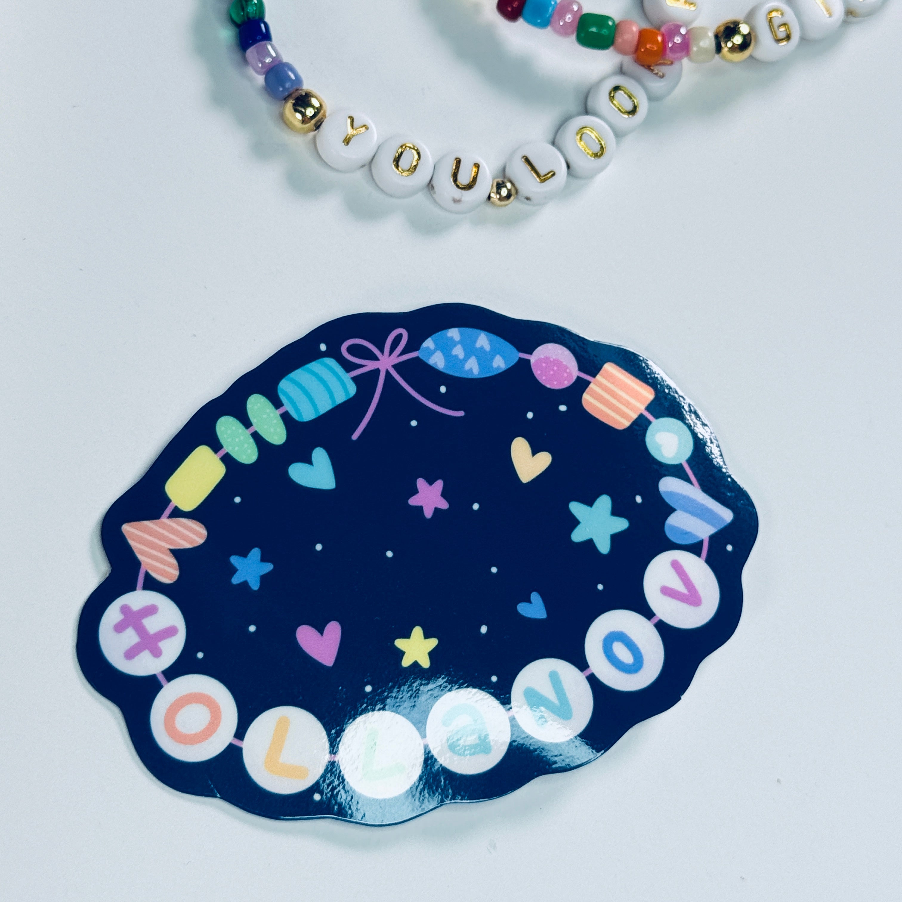 Hockey Romance Friendship Bracelet Semi-Permanent Vinyl Sticker