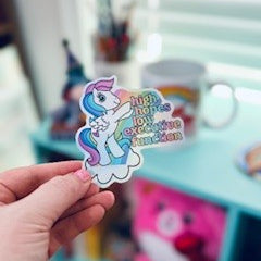 High Hopes Low Executive Function Holographic Vinyl Semi-Permanent Sticker