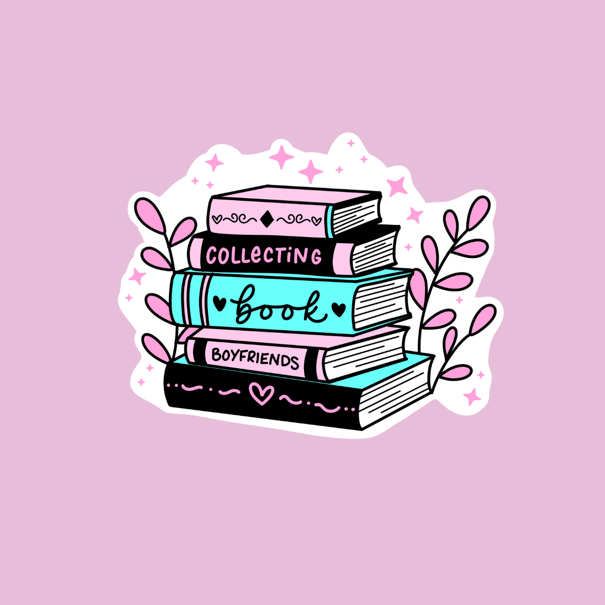 Collecting Book Boyfriends Sticker | Removable Bookish Decal
