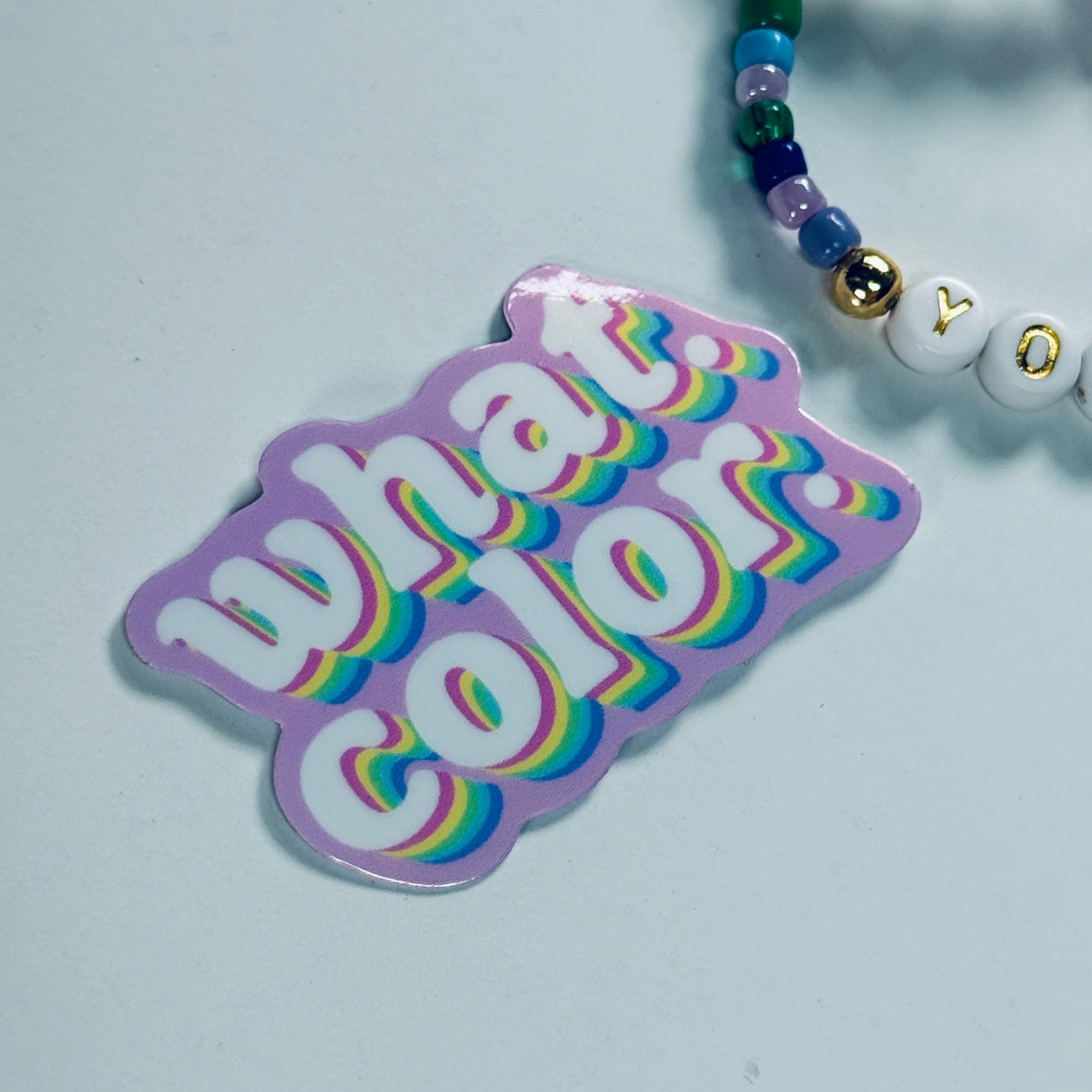 WHAT. COLOR. Semi-Permanent Vinyl Sticker