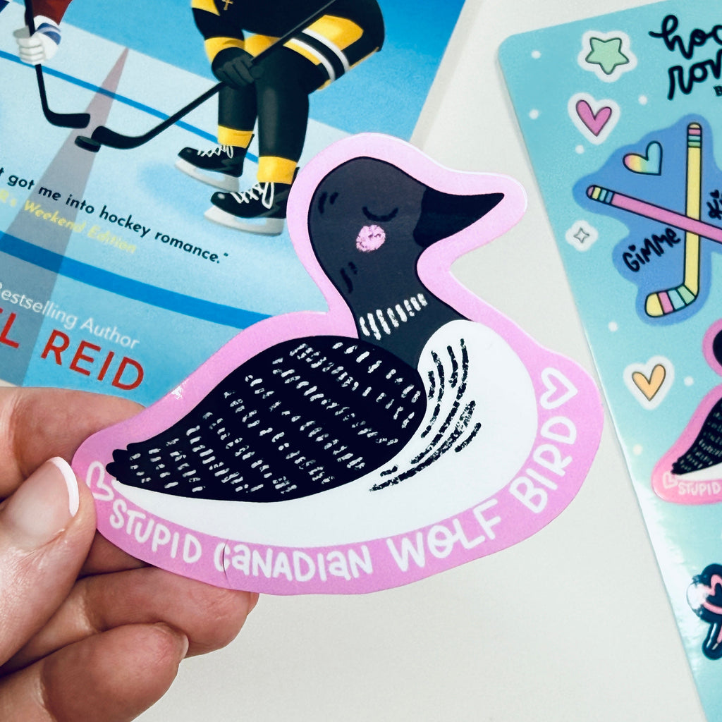 Stupid Canadian Wolf Bird Semi-Permanent Vinyl Sticker